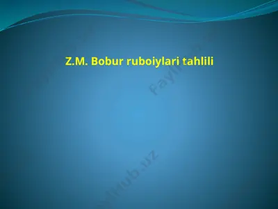 z.m. bobur ruboiylari tahlili — PPTX