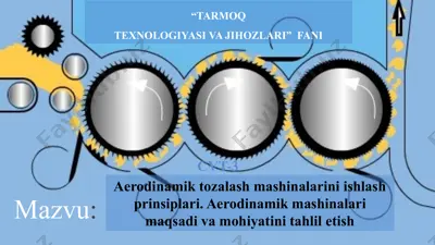 aerodinamik tozalash mashinalarini ishlash prinsiplari. aerodinamik mashinalari maqsadi va mohiyatini tahlil etish — PPTX