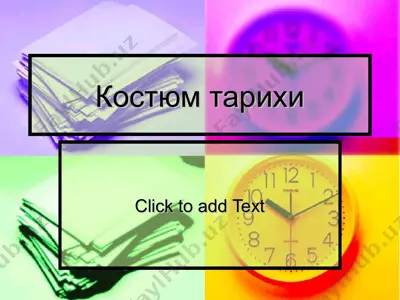костюм тарихи — PPT