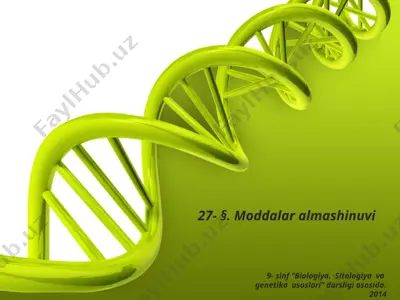 moddalar almashinuvi. 9 - sinf — PPTX