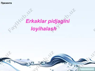 erkaklar pidjagini loyihalash — PPTX