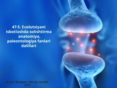 evolutsiyani isbotlashda solishtirma anatomiya, paleontologiya fanlari dalillari. 10 - sinf — PPTX