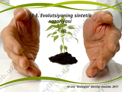 evolutsiyaning sintetik nazariyasi. 10 - sinf — PPTX