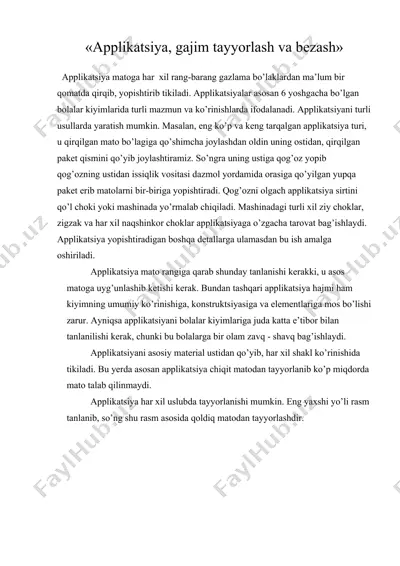 applikatsiya, gajim tayyorlash va bezash — DOC