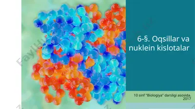 oqsillar va nuklein kislotalar. 10 - sinf — PPTX