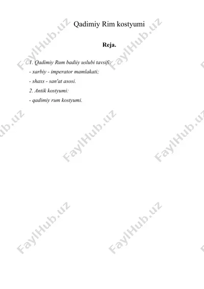 qadimiy rim kostyumi — DOC