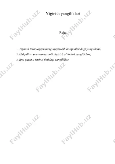 yigirish yangiliklari — DOC