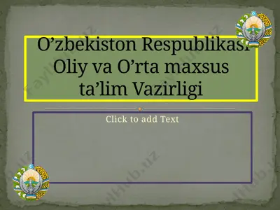 oxorlash mashinalarini o`rganish — PPTX