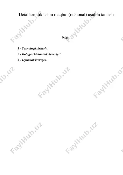 detallarni tiklashni maqbul (ratsional) usulini tanlash — DOC