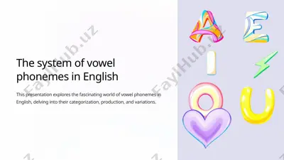 the system of vowel phonemes in english — PPTX