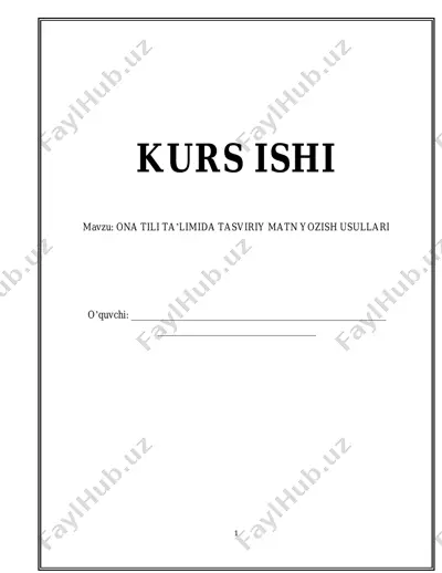 ona tili ta’limida tasviriy matn yozish usullari — PDF
