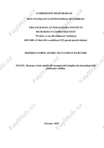 o‘zbek tili va adabiyoti kursi hujjati — DOCX