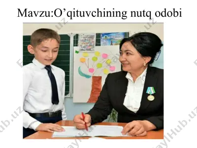 o'qituvchining nutq odobi — PPTX