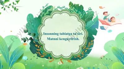 matnni kengaytirish. insonning tabiatga ta’siri — PPTX