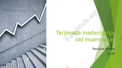 tarjimada madaniyatga oid muammolar — PPTX