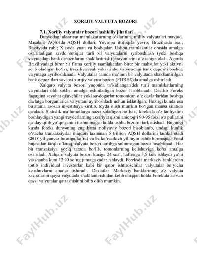 xorijiy valyuta bozori — DOCX