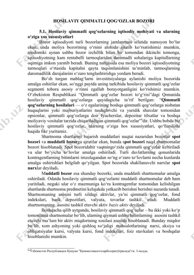 hosilaviy qimmatli qogʻozlar bozori — DOCX
