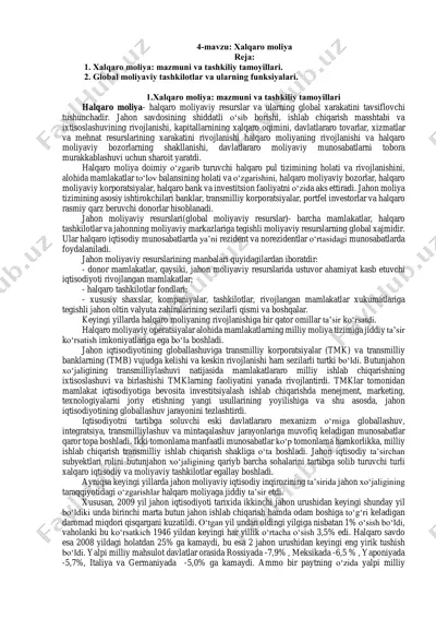 xalqaro moliya — PDF