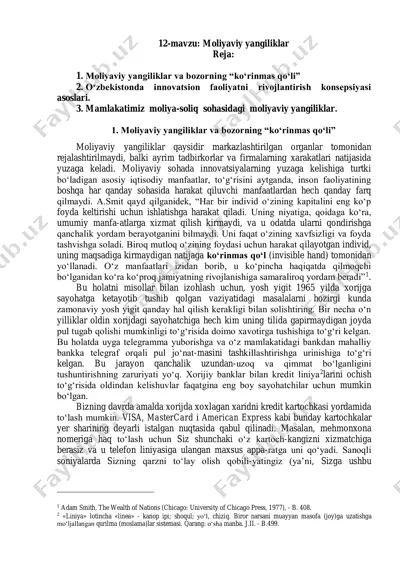 moliyaviy yangiliklar — PDF
