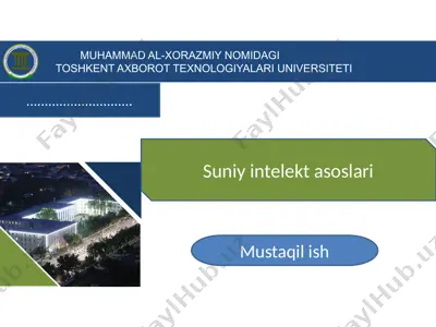 ontologiyaga asoslangan bilimlarni namoyish qilish usullari — PPTX