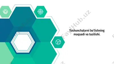 tushunchalarni bo’lishning maqsadi va tuzilishi — PPTX