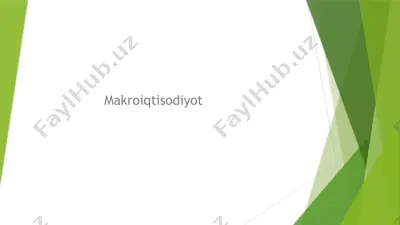 makroiqtisodiyot — PPTX