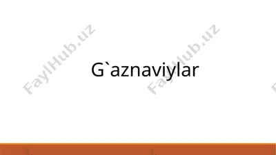 g’aznaviylar — PPTX