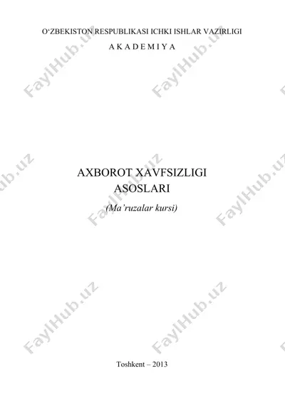 kiber xavfsizlik — DOCX