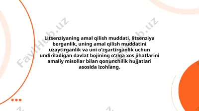 litsenziya va davlat boji — PPTX