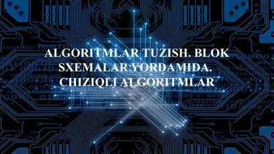 algoritmlar tuzish. blok sxemalar yordamida. chiziqli algoritmlar — PPTX
