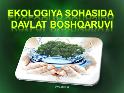 ekologiya sohasida davlat boshqaruvi — PPT