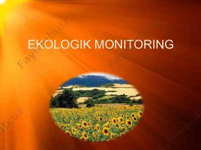 ekologik monitoring — PPTX