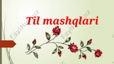 til mashqlari — PPTX