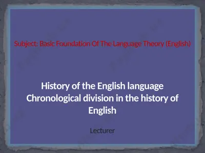basic foundation of the language theory (english) — PPTX