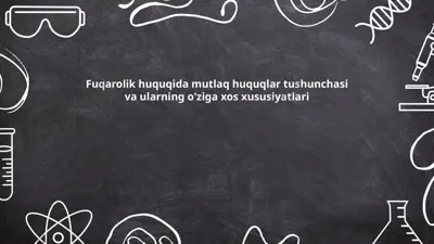 fuqarolik huquqida mutlaq huquqlar tushunchasi va ularning o'ziga xos xususiyatlari — PPTX