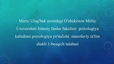 godaklik davri psixik rivojlanishda kattalar ilan emotsional muloqotning ahamiyati — PPTX