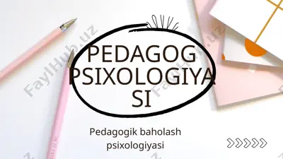 pedagogik psixologiyasi — PPTX