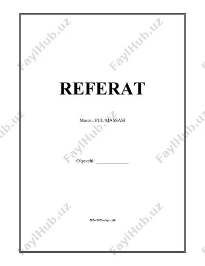 pul massasi referati — DOCX