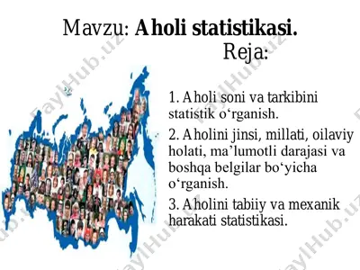 aholi statistikasi — PDF