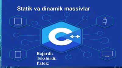 statik va dinamik massivlar — PPTX