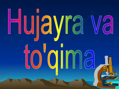hujayra va to'qima (slayd-test) — PPTX