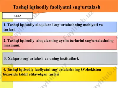 tashqi iqtisodiy faoliyatni sug‘urtalash — PPT