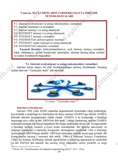 ma'lumotlarni tarmoqli qayta ishlash texnologiyalari — PDF
