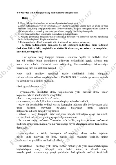ilmiy tadqiqotning namoyon bo‘lish jihatlari — DOCX