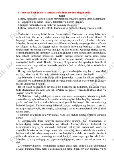 tushunish va tushuntirish ilmiy faoliyatning mezoni — DOCX