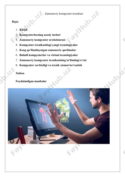 zamonaviy kompyuter texnikasi — DOCX