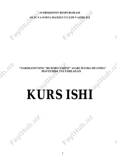 narshaxiyning “buxoro tarixi” — PDF