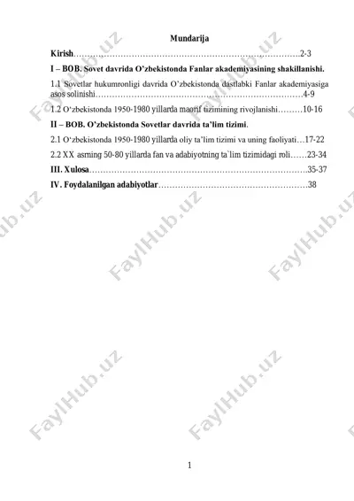 oʻzbekistonda sovet davrida taʼlim tizimi — PDF