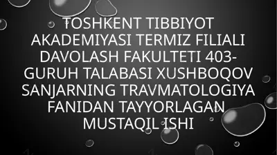 bolalarda suyak sinishlarining xususiyatlari — PPTX