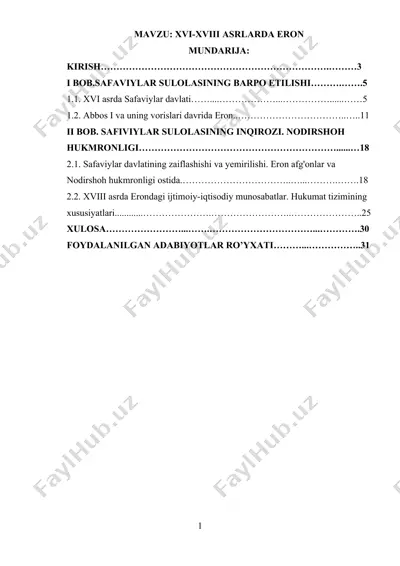 xvi-xviii asrlarda eron — DOCX